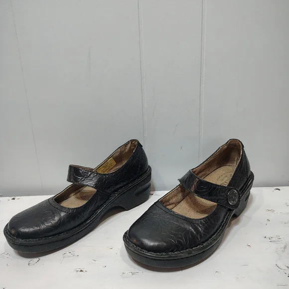 Eastland Tansy Embossed Leather Mary Jane Shoes Black Size 6.5 - Picture 2 of 7